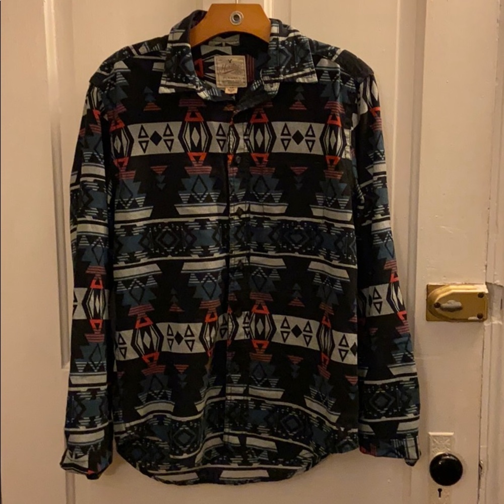 American Eagle Outfitters Tribal Print Flannel